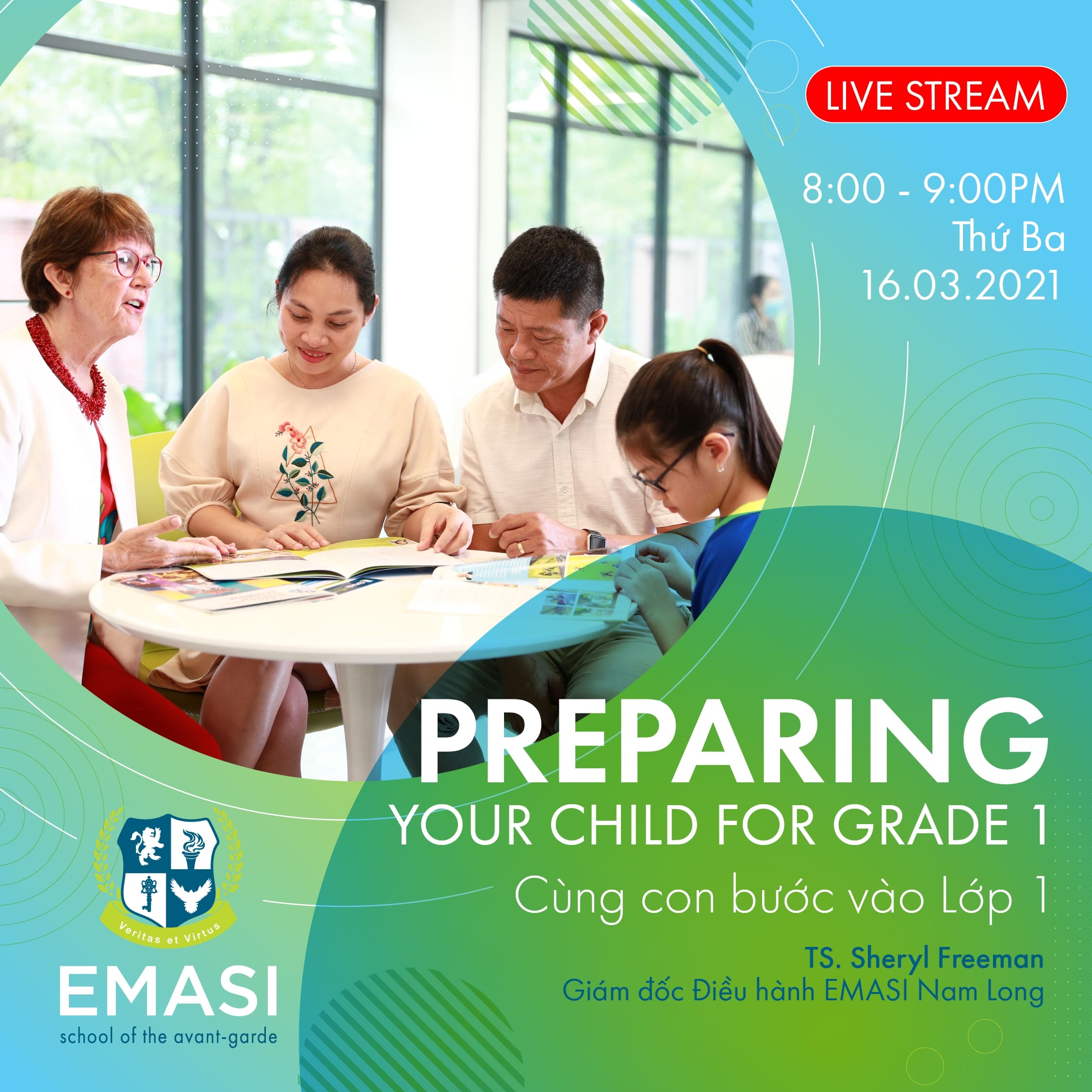 Buổi chia sẻ trực tuyến: Cùng con bước vào Lớp 1
