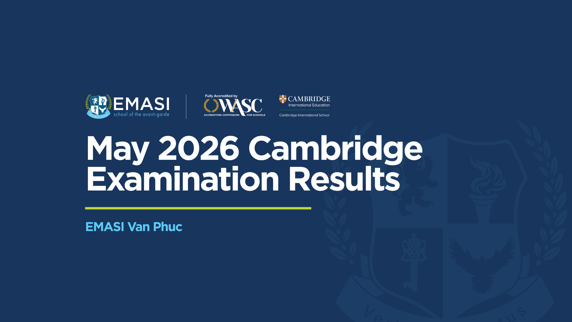 EMASI Vạn Phúc công bố kết quả kỳ thi Cambridge tháng 5/2026